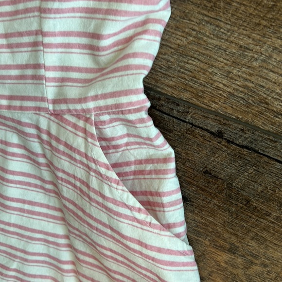 Pink and white striped dress with pockets - Picture 4 of 7